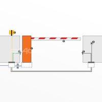 Typické zapojení závory FAAC 620 STANDARD (1046268)